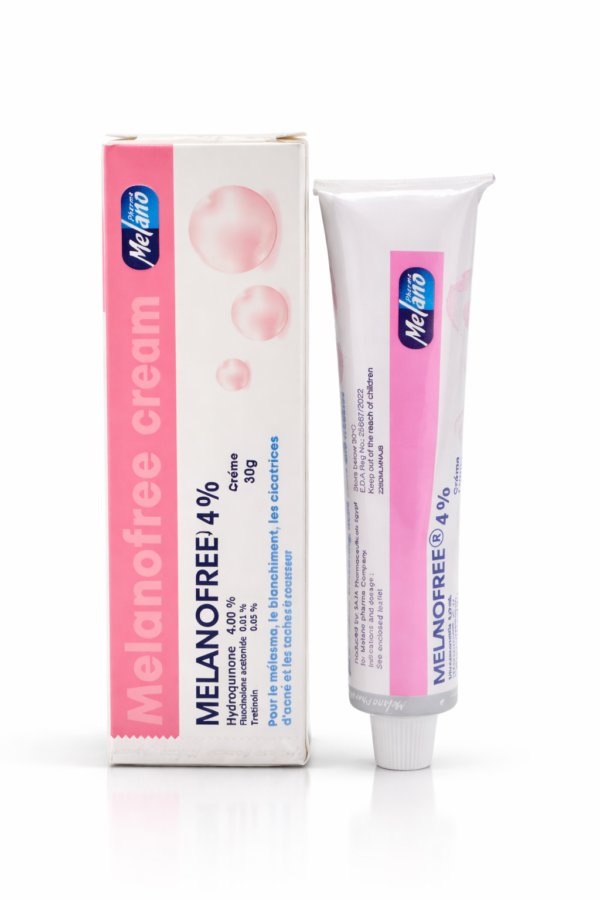 30EE532A-942F-41C7-BBB8-7BD0BA49F39B Melanofree Cream 4% Hydroquinone – Dark Spot & Hyperpigmentation Treatment 30g