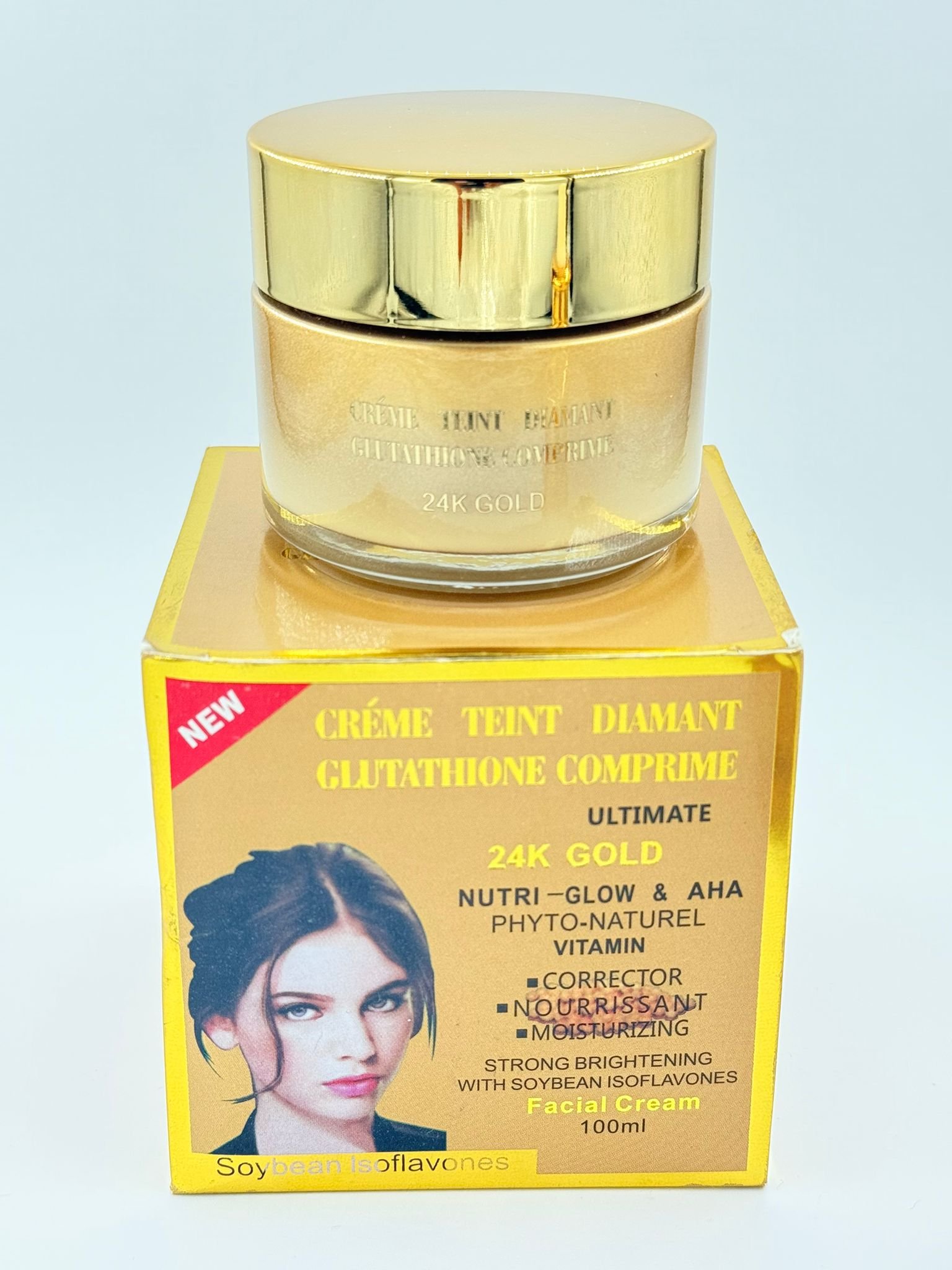 glutathione 24k Crème Teint Diamant Comprimé Gold Facial Cream 100ml Glutathione and its importance sunscreen for uneven tone Size:30 Veggie Capsules