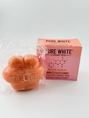 Pure White Rose Gold Amethyst Exfoliating Soap