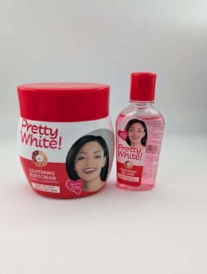 PRETTY WHITE BODY CREAM 300ML OIL DUO SET