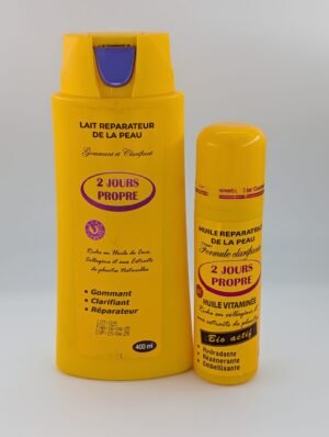 Star Cosmetic - Duo Soin Corps (Lait et Huile) Réparateur et Unificateur d'Éclat à l'Huile de Coco et Collagène - Bio Actif