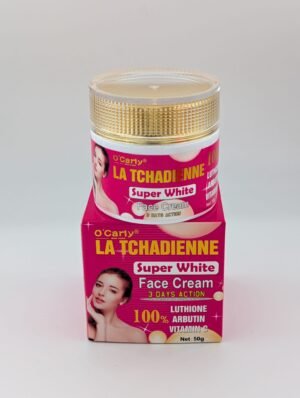 O'Carly La Tchadienne - Crème Soin Visage Unificatrice d'Éclat au Glutathion, Arbutine et Vitamine C - 50g