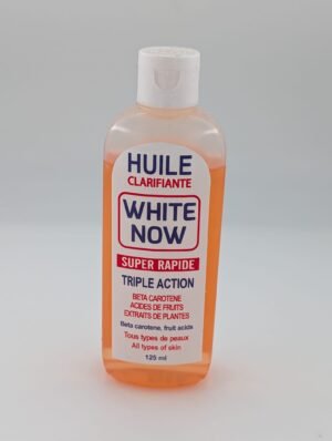 WHITE NOW - Huile de Soin Unificatrice d'Éclat au Bêta-Carotène et Acides de Fruits - Triple Action - 125ml