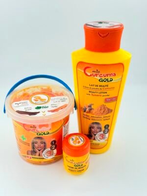 Miss Curcuma Gold - Coffret Rituel Corps Gommage, Lait et Crème de Beauté