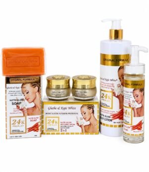WhatsApp Image 2026-08-18 at 21.54.10 Glutha & Kojic White 24K Gold – Coffret Complet (Savon, Duo Cremes, Lotion & Serum)